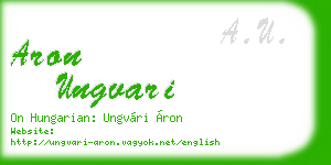 aron ungvari business card